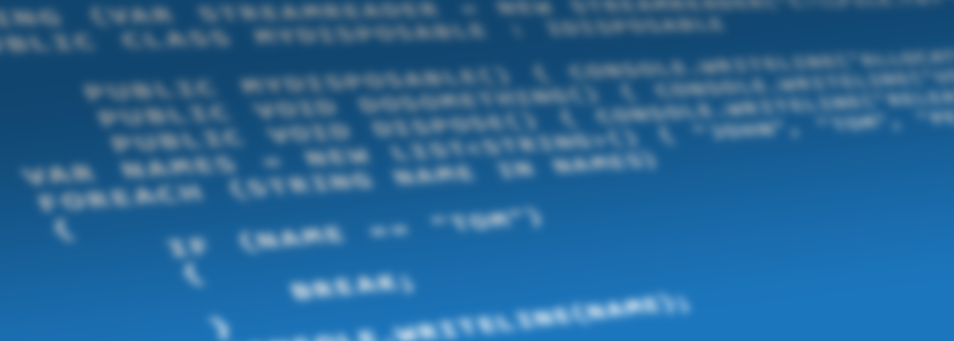 FLAX white code on blue background